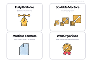 100 Video Game Elements Icons, an Outline Icon by Juicy Icons (Thumbnail 2 of 6)