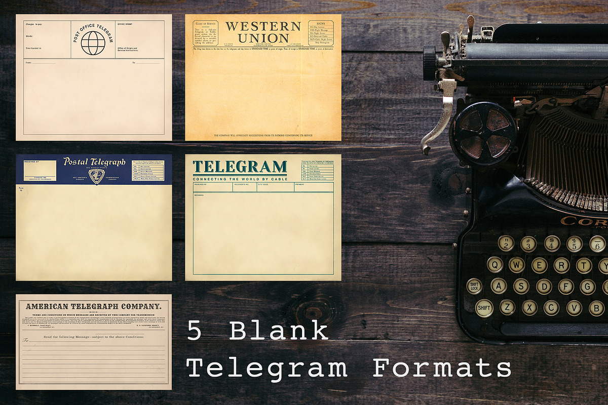 Vintage Telegrams Ephemera, an Object Graphic by The Digital Prop Shop (Photo 2 of 7)