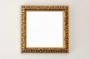 Ornate golden empty picture frame, an Arts & Entertainment Photo by BOOCYS