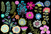 Flower Clip Art 27 Elements, an Illustration by Karen Fields Design (Thumbnail 1 of 3)