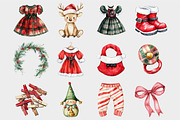 Cute Christmas Baby Clipart, a Seasonal Illustration by Design Market (Thumbnail 4 of 5)