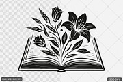 Floral Book SVG PNG Bundle Vol. 1, an Illustration by Actual Pixel (Thumbnail 24 of 29)