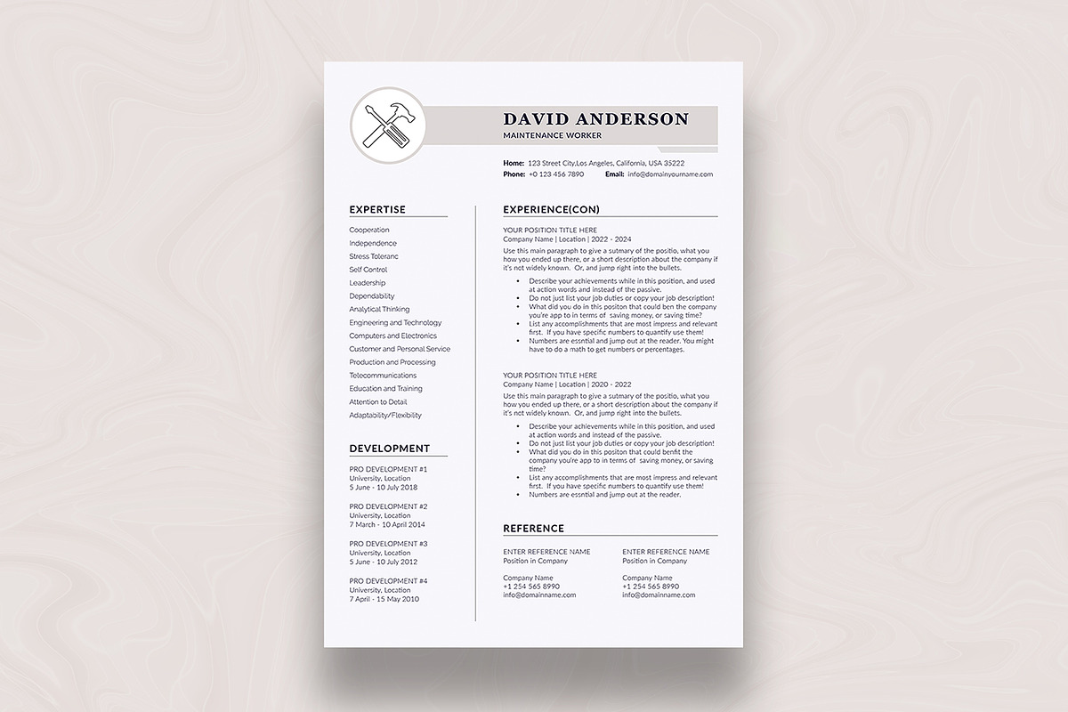 Resume Template, a Resume Template by DesignDevisers (Photo 3 of 10)