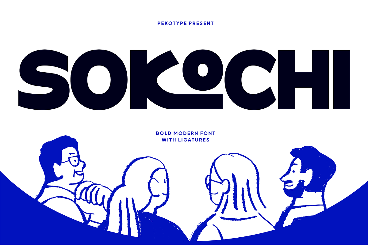 Sokochi - Bold Modern Ligature Font, a Font by Pekotype (Photo 1 of 15)