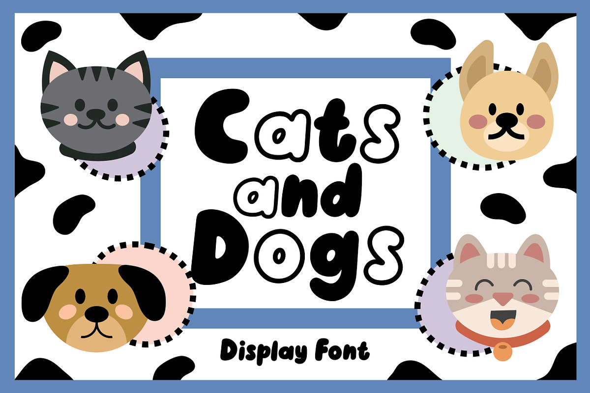 Cats and Dogs, a Handwritten Font by caocastudio (Photo 1 of 5)