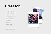 Dark holographic wallpaper pack, a Wallpaper Graphic by existacial (Thumbnail 5 of 7)
