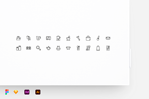 Kitchen - Stroke Icons