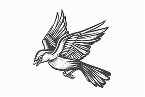 Vintage birds animals logo design wi, a Photo by Pixeness Studio
