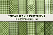 Tartan green seamless patterns, a Pattern Graphic by Gurza SHOP (Thumbnail 1 of 3)