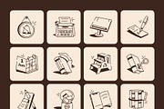 Library Drawing Illustration Set, an Outline Icon by Vectors Market (Thumbnail 8 of 8)