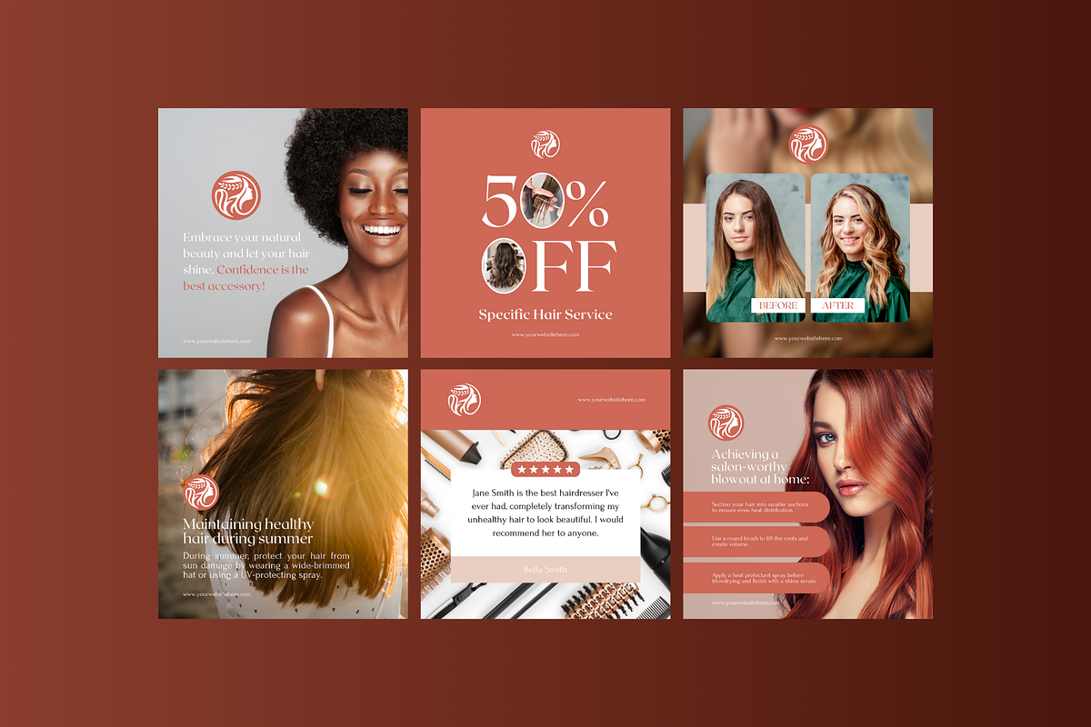 Luxury Hair Salon Social Media, a Social Media Template by Sincerely Media (Photo 6 of 9)