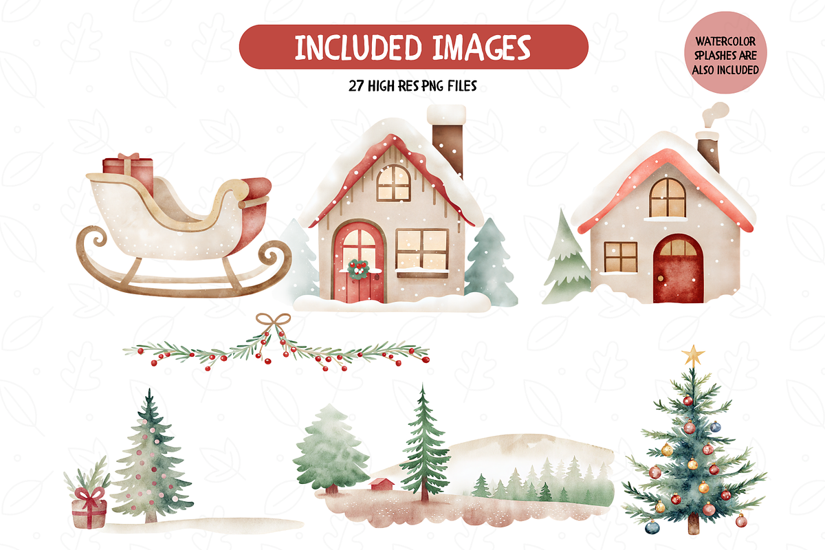 Woodland Friends Christmas Clipart, an Illustration by TatiMockup (Photo 4 of 5)