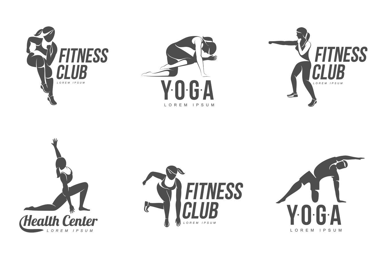 Aerobic Workout Logo by Handy Trendy  Creative Market
