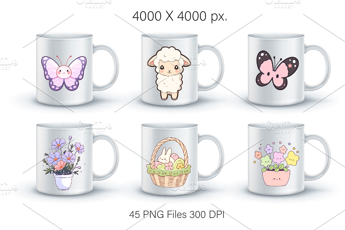 Happy Easter Clip Art. Sticker, PNG, an Object Illustration by KENO Mascots (Photo 5 of 8)