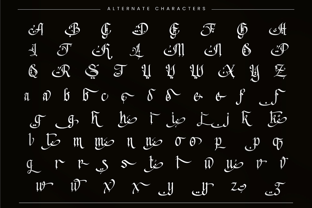 Haryth Mirage - Blackletter Arabic, a Blackletter Font by Randi Irvan | Rvandtype (Photo 10 of 11)