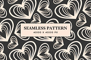 Black Valentine pattern with hearts, a Pattern Graphic by Art's and patterns (Thumbnail 1 of 2)