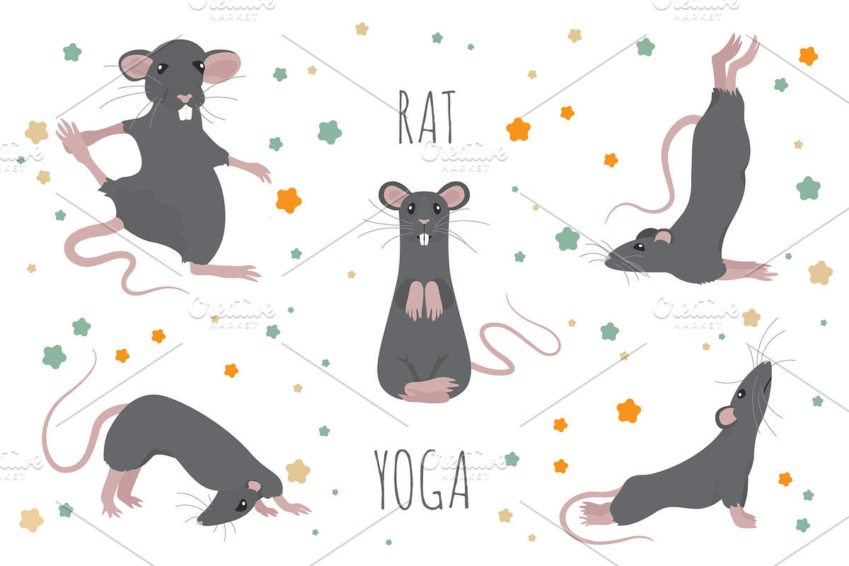 Rodents yoga, an Animal Illustration by pet design shop (Photo 6 of 7)