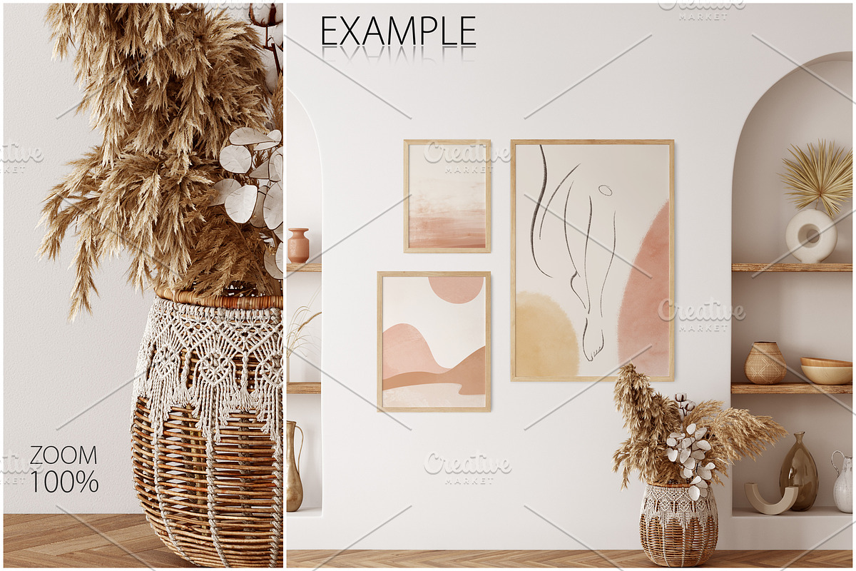 Frame & Wall Mockup Bundle - 7, a Print Template by Yuri-U (Photo 14 of 27)