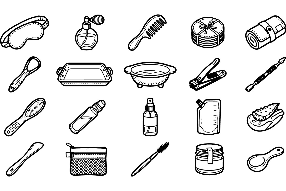 Hand Drawn Spa Essentials Set, an Illustration by designvectx (Photo 2 of 3)