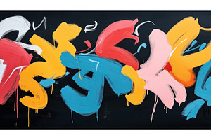 Vibrant Abstract Graffiti Art With