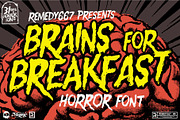 Brains for Breakfast - Sci-Fi Font, a Handwritten Font by Remedy667 (Thumbnail 1 of 10)