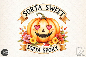 Sorta Sweet Sorta Spooky PNG, an Illustration by Libby Wishes