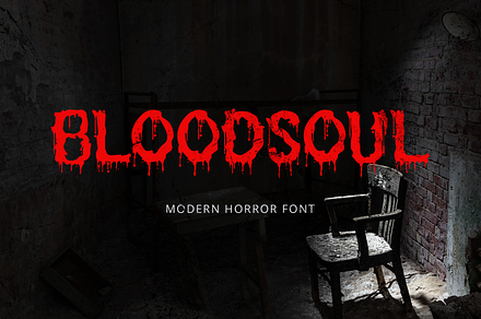 Bloodsoul - A Modern Horror Font, a Blackletter Font by overlaytemplates