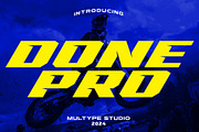Racing Done Pro Sport Display Font, a Font by Multype Studio (Thumbnail 1 of 6)
