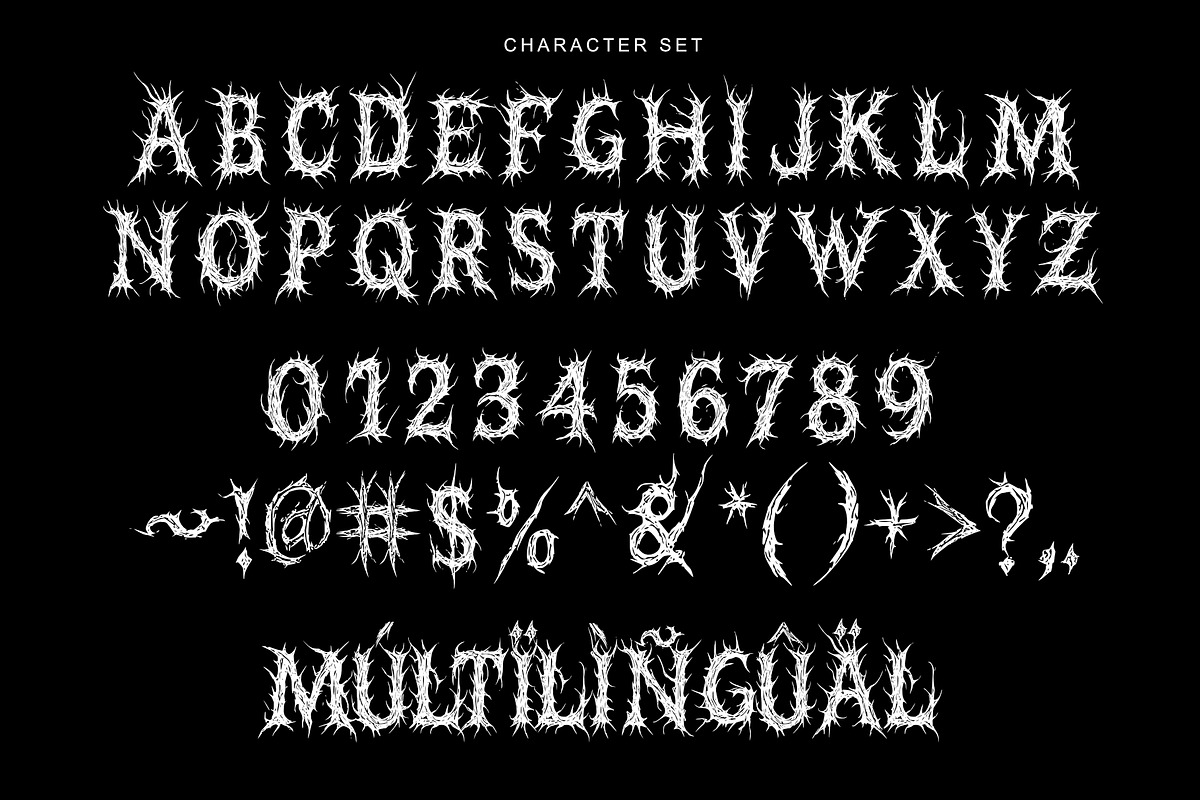 Zorth Samlo - Death Metal Font, a Blackletter Font by Sealoung (Photo 8 of 8)