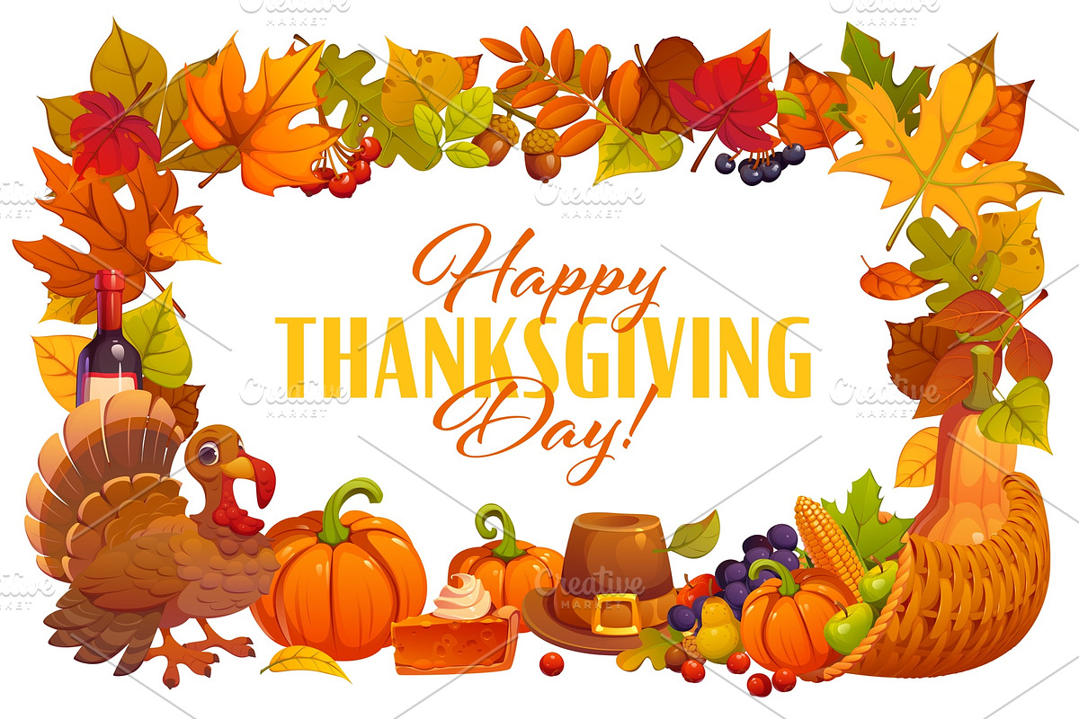 Happy Thanksgiving Day greetings, a Seasonal Illustration by Vector Tradition (Photo 2 of 3)