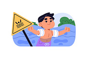 Kids danger and safety concept set, a Person Illustration by PaperTrident (Thumbnail 2 of 13)