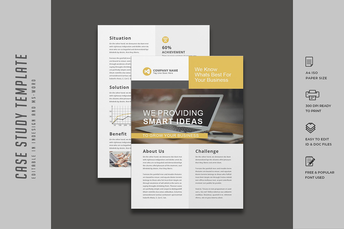 530. Case Study Template, a Stationery Template by CreativeRezwan (Photo 3 of 3)
