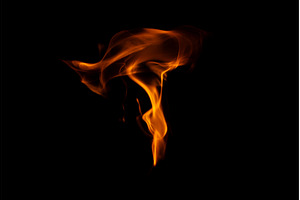Mystical orange smoke swirl, an Abstract Photo by Pakosta
