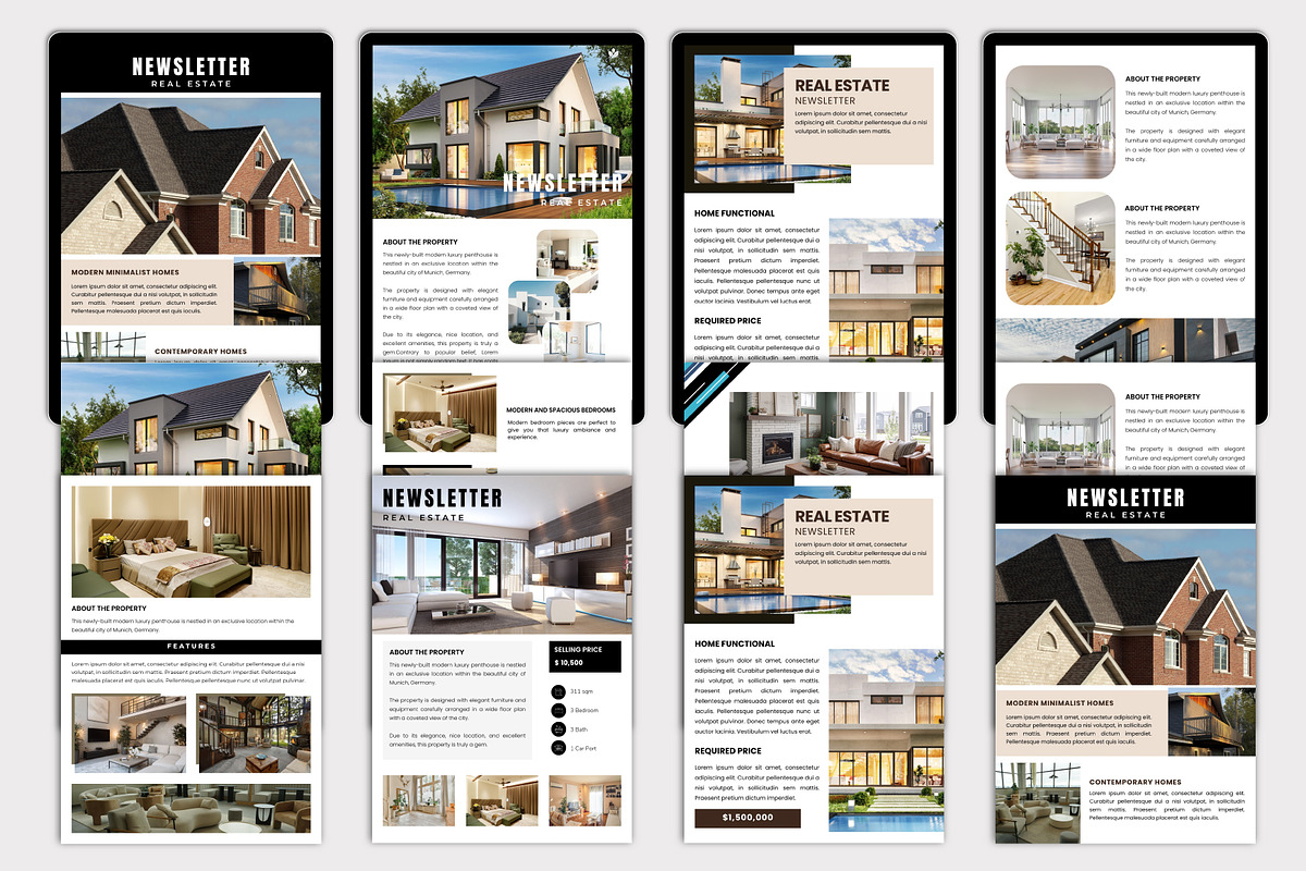Real Estate Newsletter Template, a Print Template by Designmela01 (Photo 10 of 10)