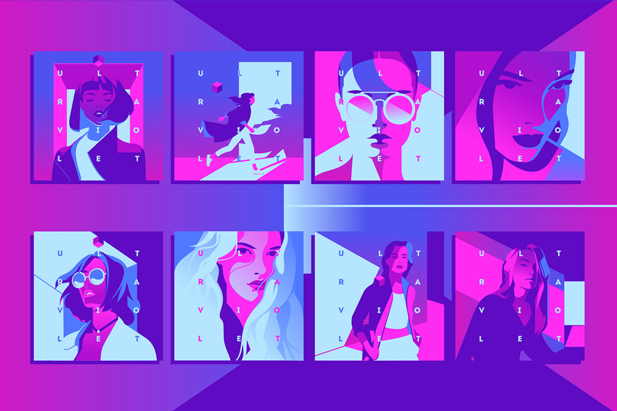 8 Ultraviolet Theme Illustrations, an Illustration by Alexander Baidin (Photo 6 of 7)