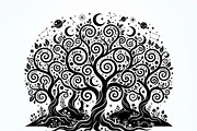 50 Mystical Galaxy Forest Silhouette, a Technology Illustration by Amazin_art (Thumbnail 8 of 34)