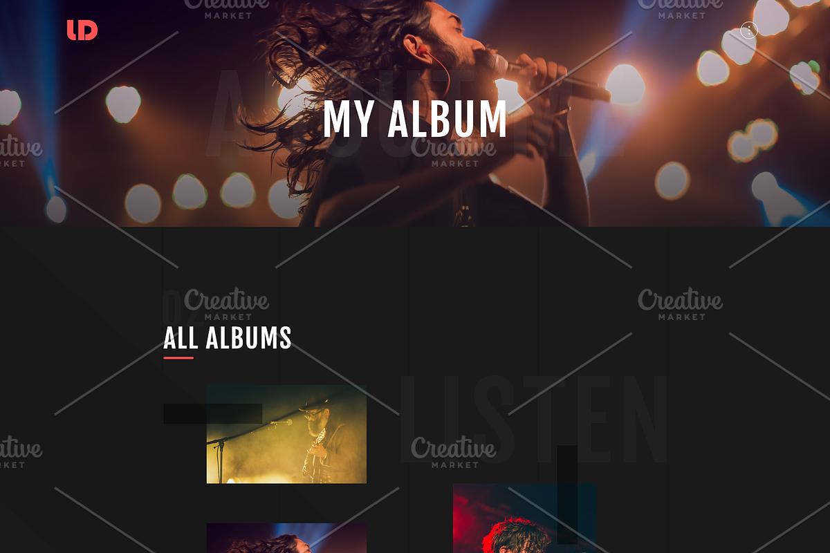 Personal Website for Singer, a Landing Page Template by Sujun Baidyaa (Photo 4 of 6)