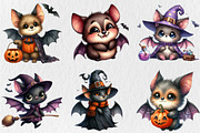 Quirky Halloween Bats Clipart, an Animal Illustration by Rose Art (Thumbnail 4 of 4)