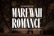 Marewah Romance - Font, a Sans Serif Font by artchiles_design (Thumbnail 1 of 5)