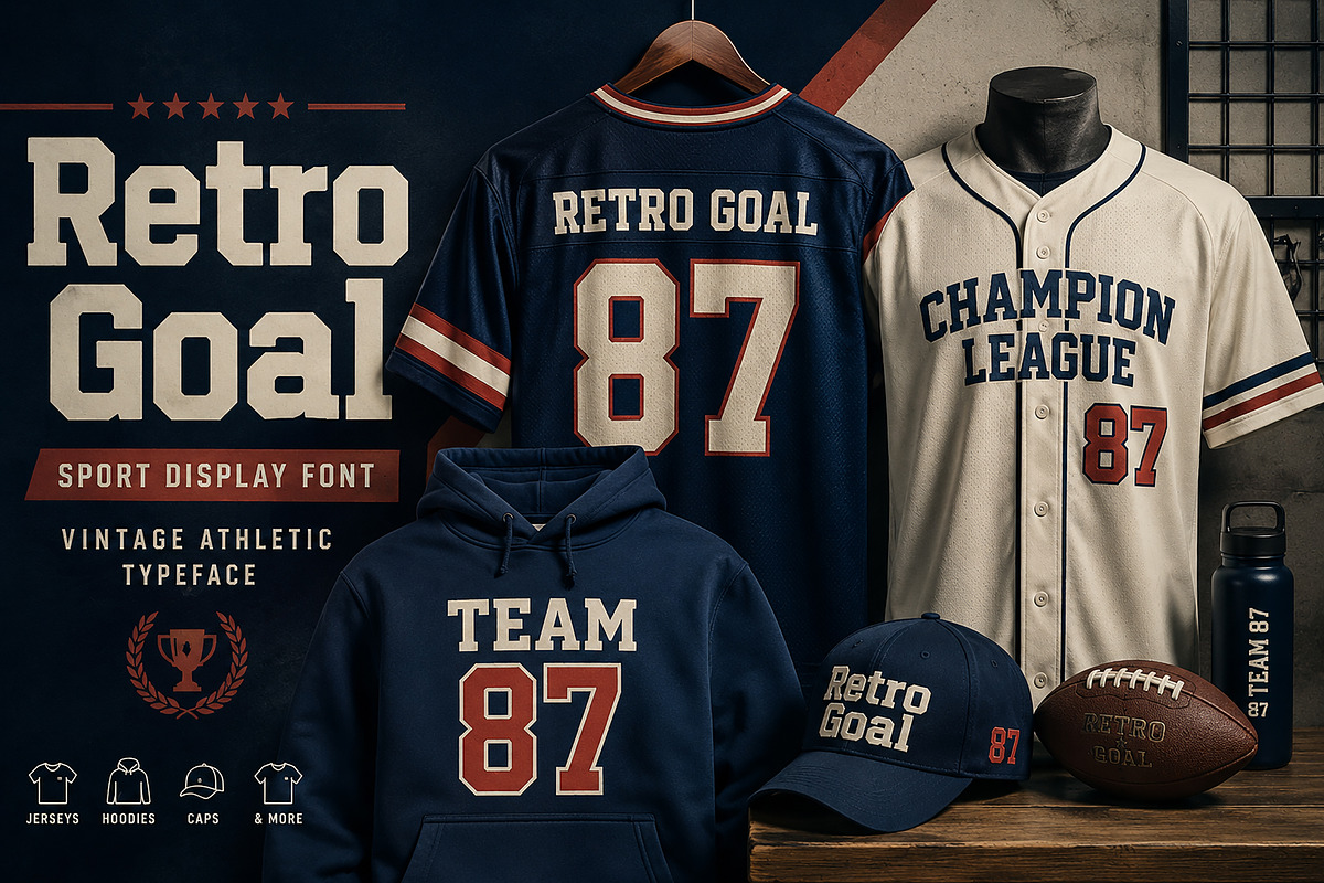 Retro Goal, a Slab Serif Font by Wow Magic (Photo 3 of 5)