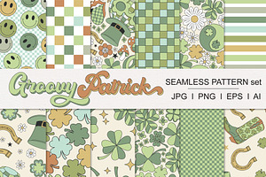 Groovy Patrick Day pattern set