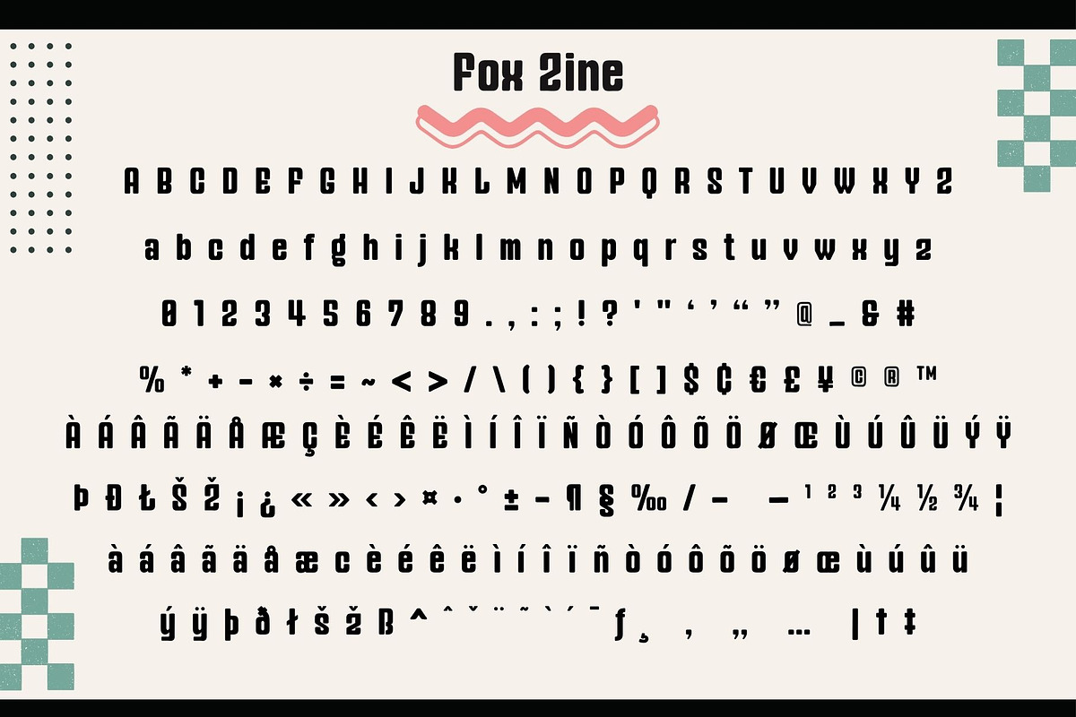 Fox Zine: 5 Font Styles, a Sans Serif Font by Fox7 By Rattana (Photo 9 of 14)