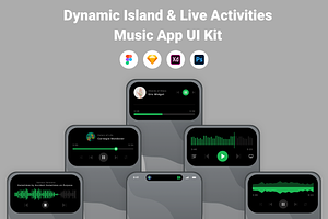 Dynamic Island Music App UI Kit