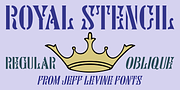 Royal Stencil JNL, a Sans Serif Font by Jeff Levine Fonts (Thumbnail 1 of 5)