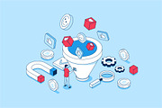 Isometric Concepts Illustrations, a Finance Illustration by alexdndz (Thumbnail 20 of 26)
