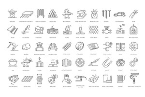 Metal industry icons, an Illustration by Tettygreen