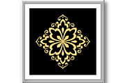 Golden vector pattern on a black, a Decorative Illustration by RODINA (Thumbnail 3 of 3)