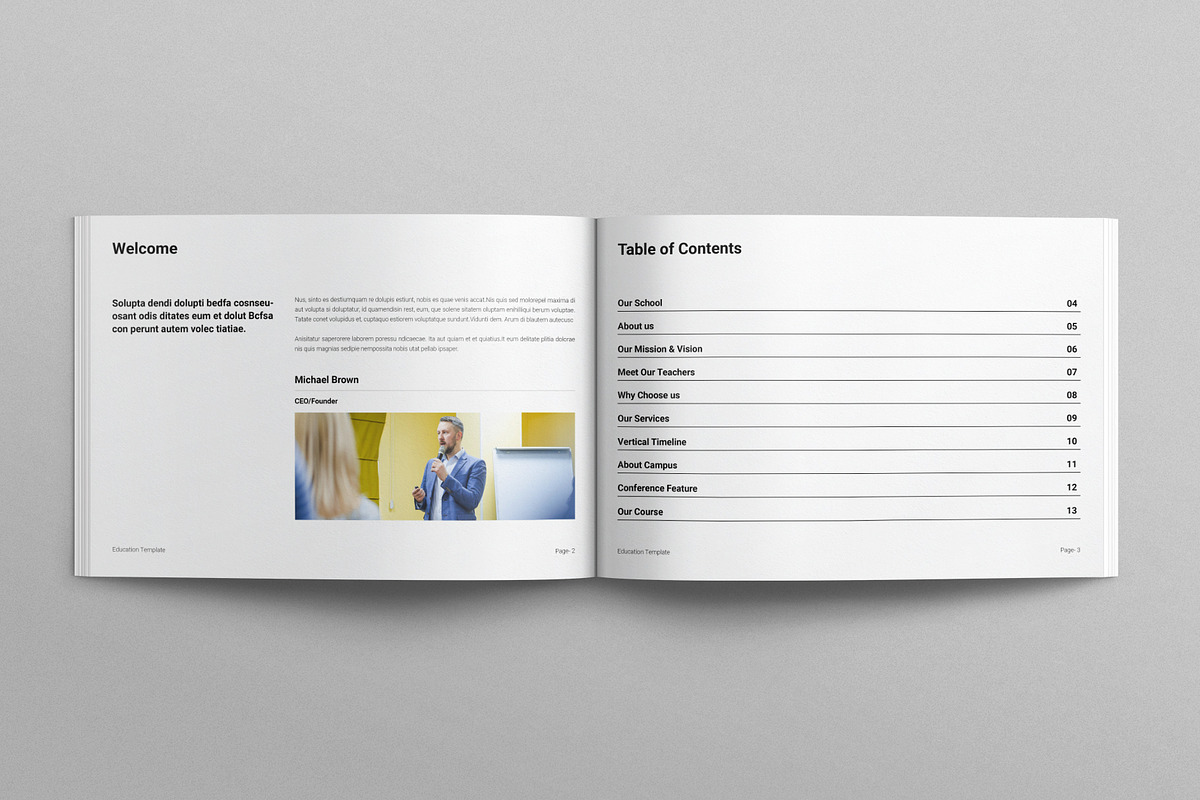 Education Template Landscape, a Brochure Template by E-Type (Photo 2 of 7)