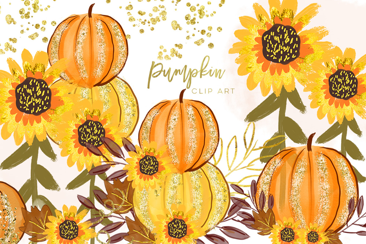 Pumpkins Watercolor Collection, a Decorative Illustration by Sunflower Day Love (Photo 11 of 17)