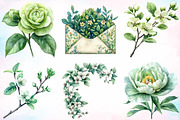 Watercolor Green Blossom Spring PNG, an Illustration by Canvas Craft (Thumbnail 4 of 4)